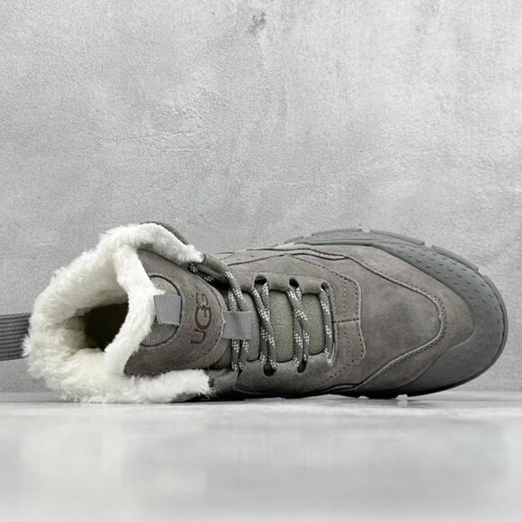 UGG Grey Shearling Work Boots - Picture 3 of 9